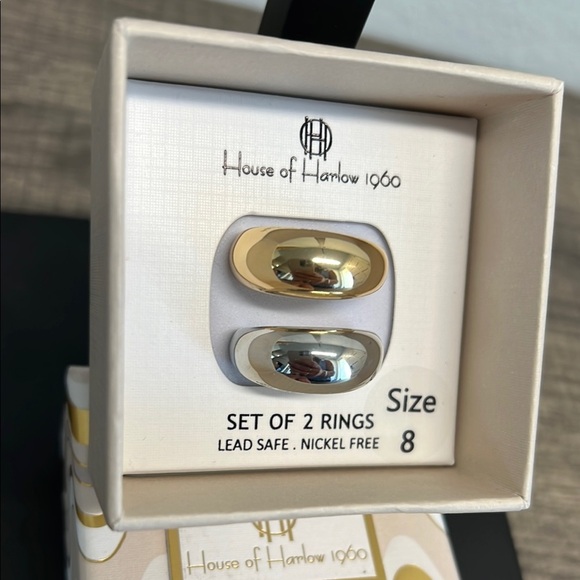 House of Harlow 1960  Gold and Silver Rings | Size 8 - Picture 4 of 4